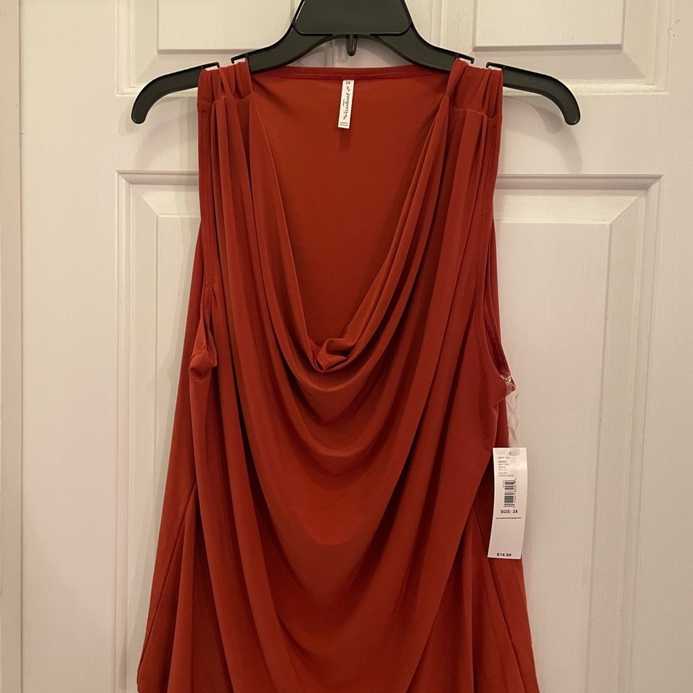 Passport Women's Rust Drape Blouse